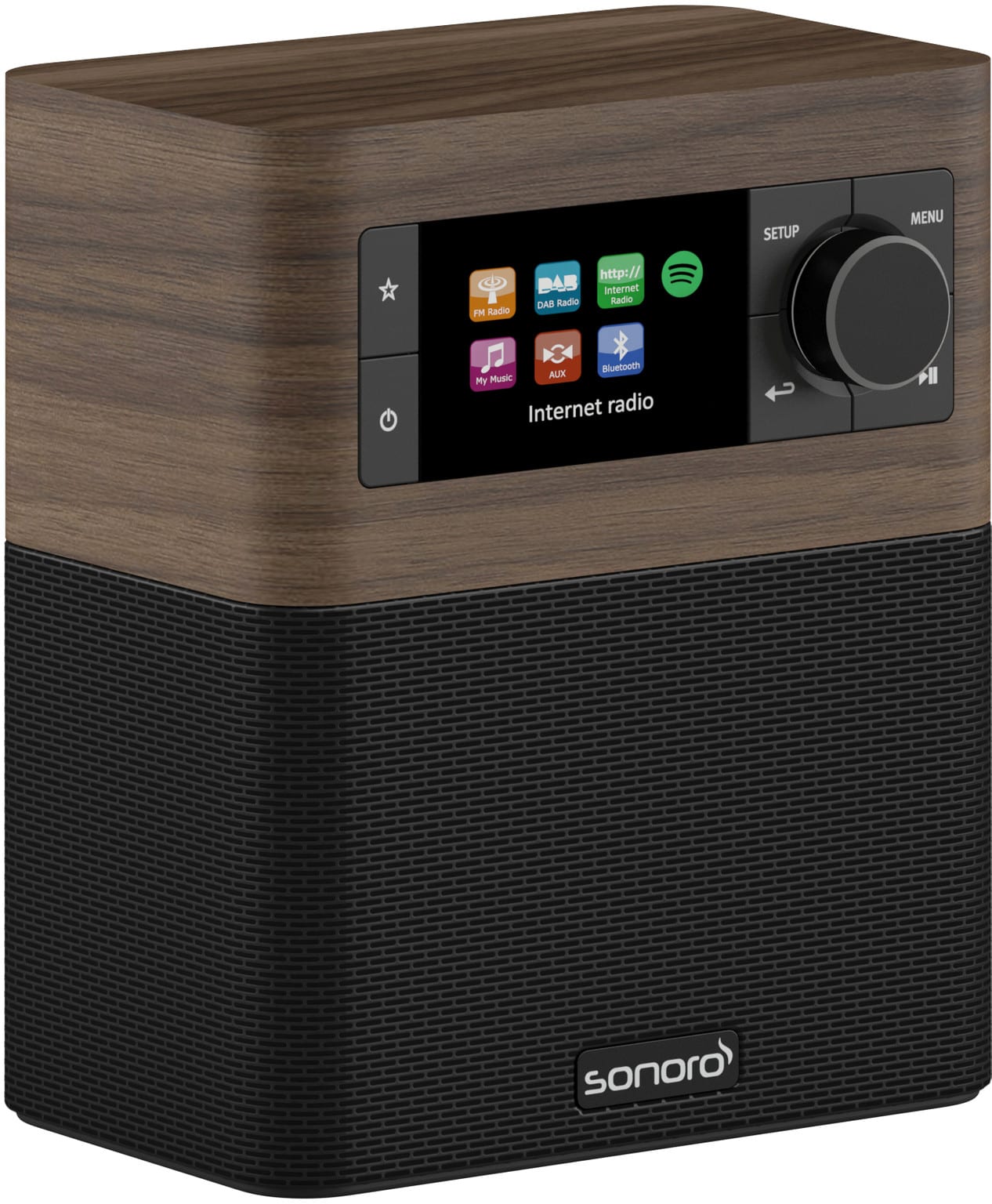 Sonoro Stream SO-410 V1 walnoot/zwart - Radio