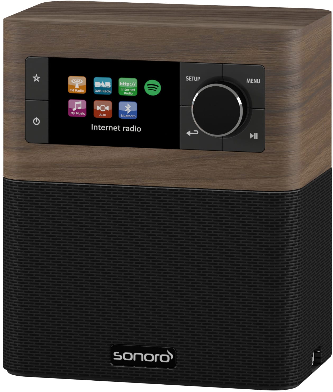 Sonoro Stream SO-410 V1 walnoot/zwart - Radio