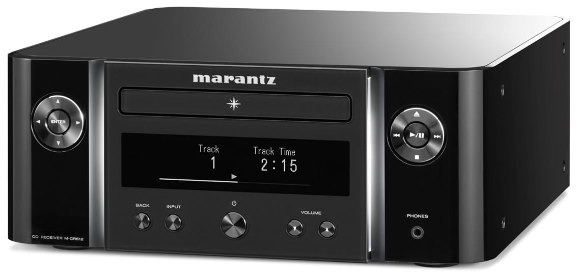 Marantz M-CR612 zwart - zij frontaanzicht - Stereo receiver
