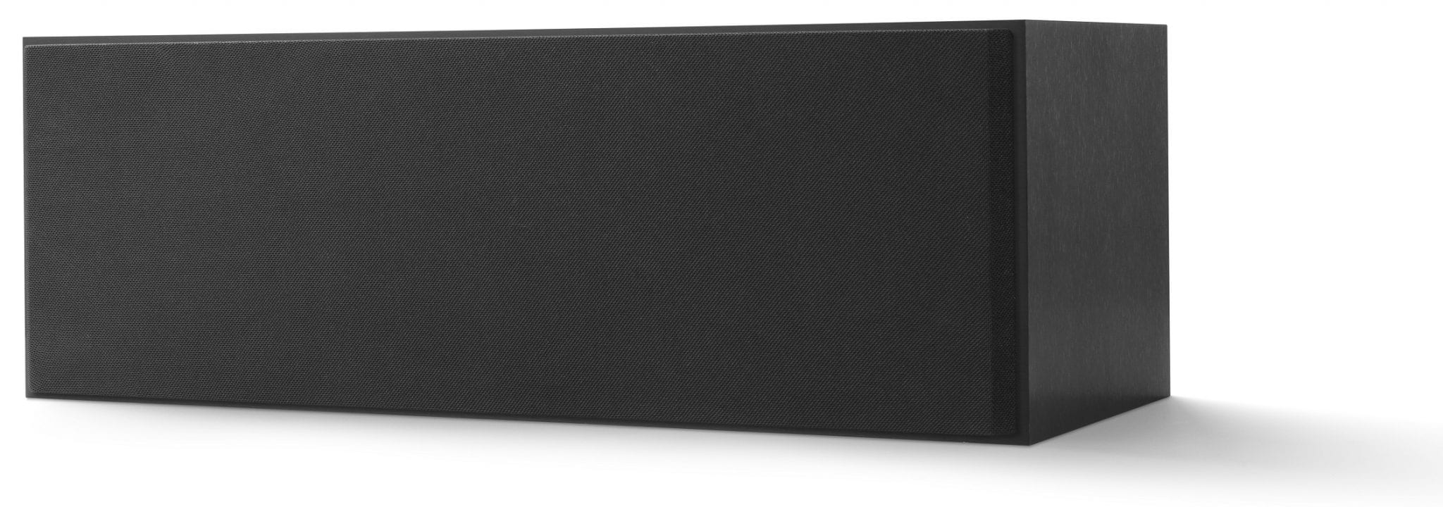 KEF Q250c zwart - zij frontaanzicht met grill - Center speaker
