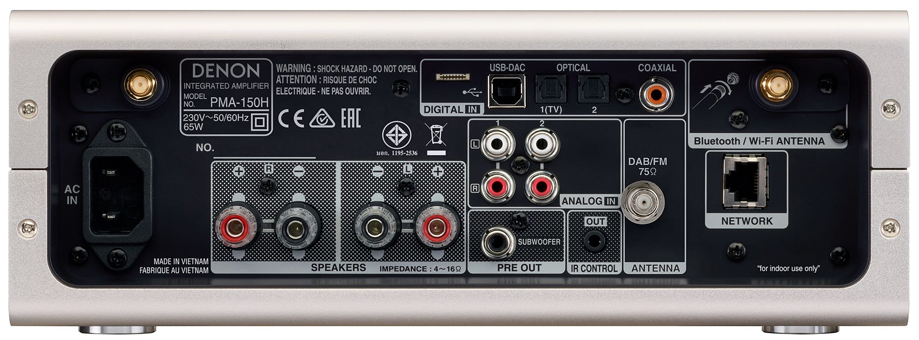 Denon PMA-150H premium silver - achterkant - Stereo receiver