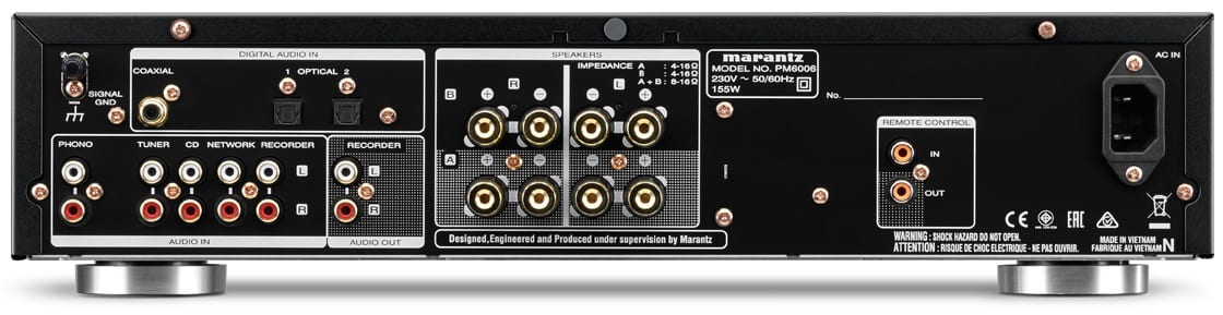 Marantz PM6006 zwart - achterkant - Stereo versterker