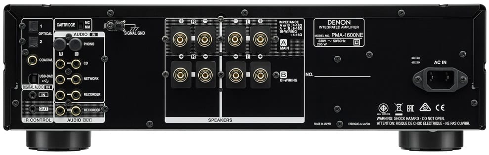 Denon PMA-1600NE zwart - achterkant - Stereo versterker