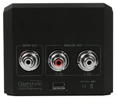 Questyle HB2 zwart - achterkant - Audio accessoire