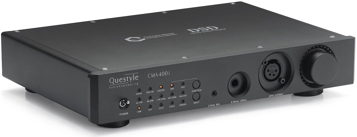 Questyle CMA400i - zij frontaanzicht - DAC