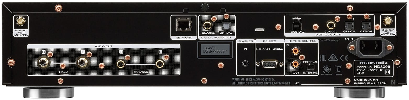 Marantz ND8006 zwart - achterkant - CD speler