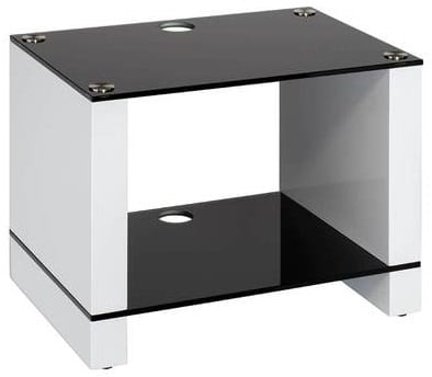 Blok STAX 450X wit / zwart glas - Audio meubel