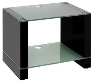 Blok STAX 450X zwart / melk glas - Audio meubel