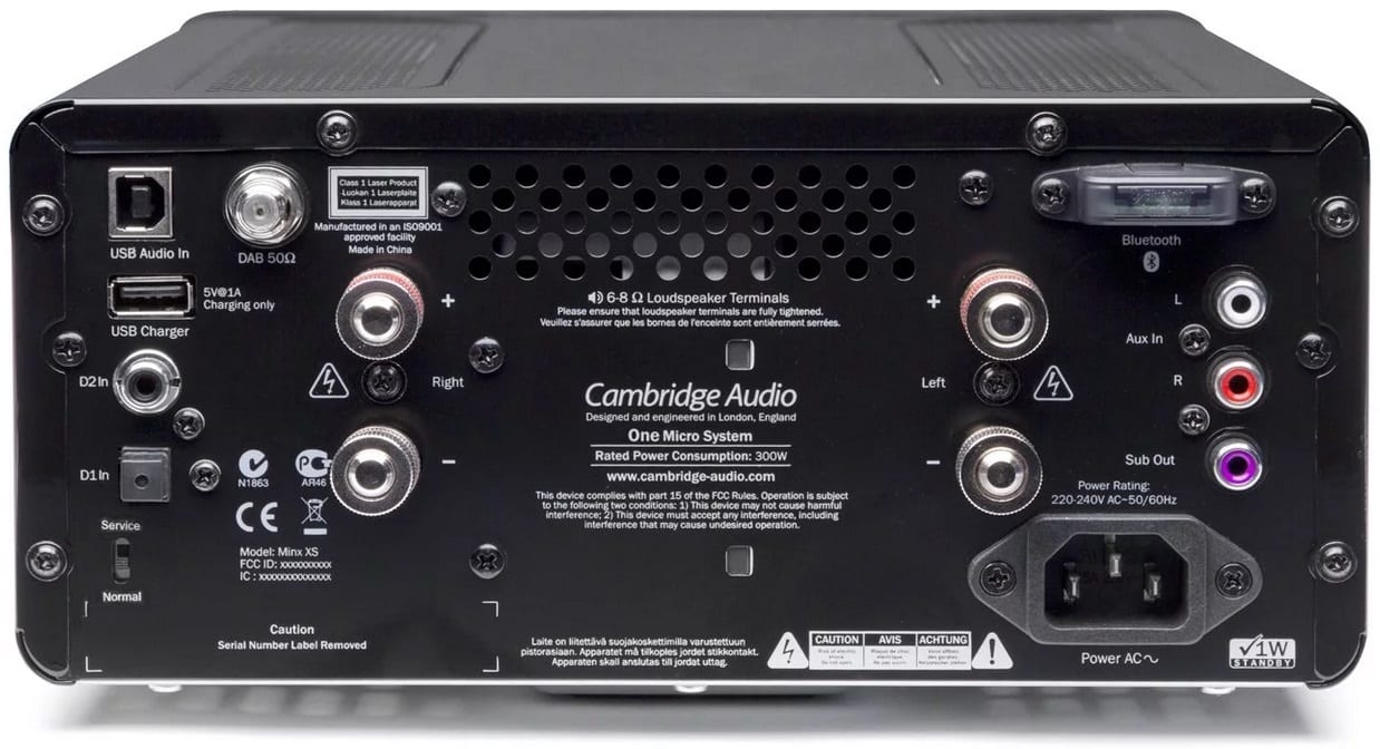 Cambridge Audio One v2 wit - achterkant - Stereo receiver