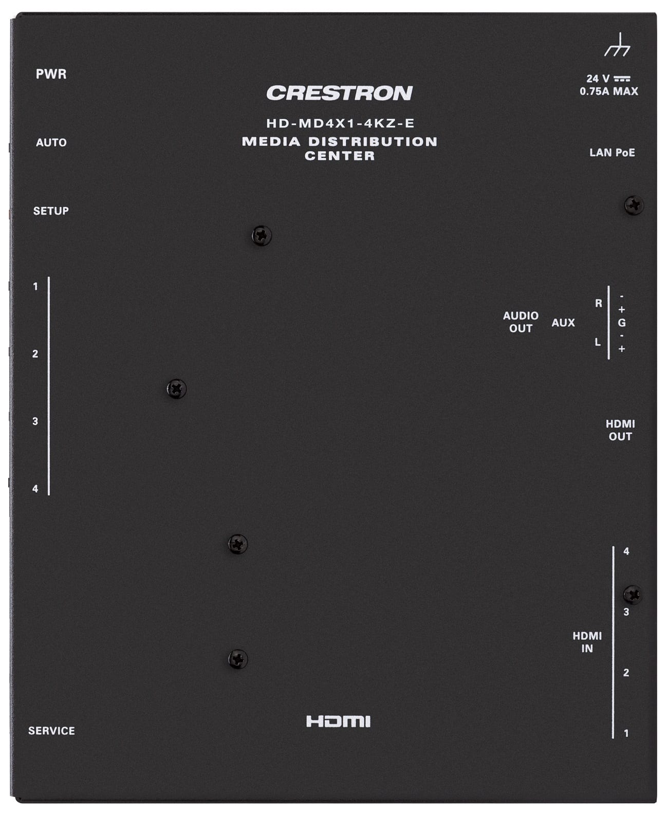 Crestron HD-MD4X1-4KZ-E - bovenkant - HDMI switch
