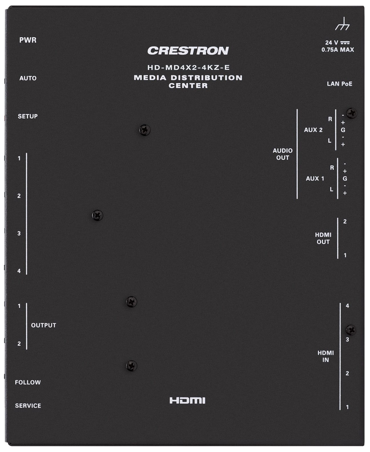 Crestron HD-MD4X2-4KZ-E - bovenkant - HDMI switch