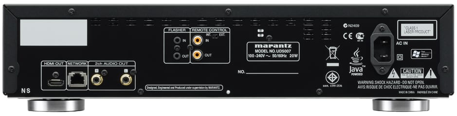 Marantz UD5007 zwart - achterkant - Blu ray speler