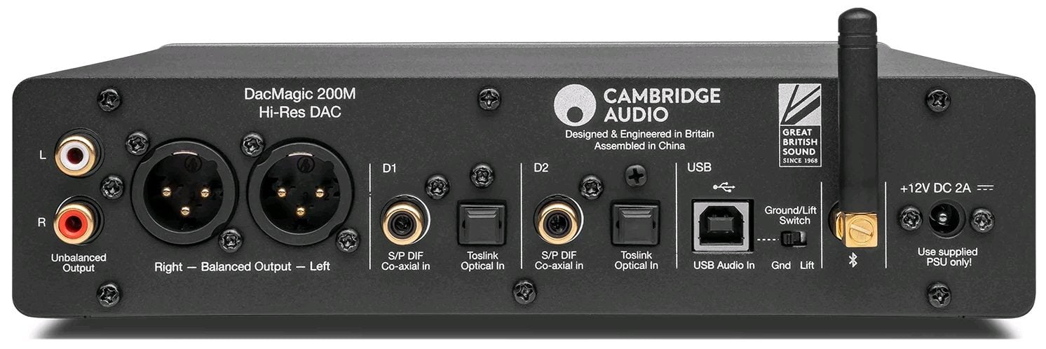Cambridge Audio DacMagic 200M grijs - achterkant - DAC