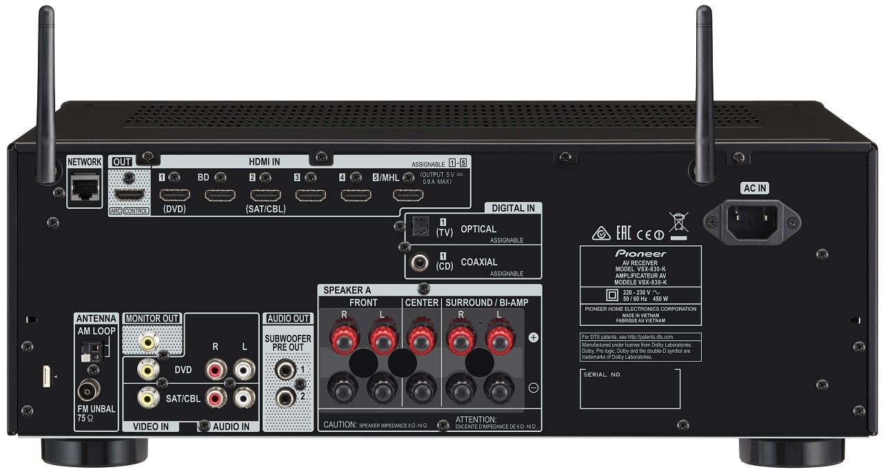 Pioneer VSX830 av receiver iEar