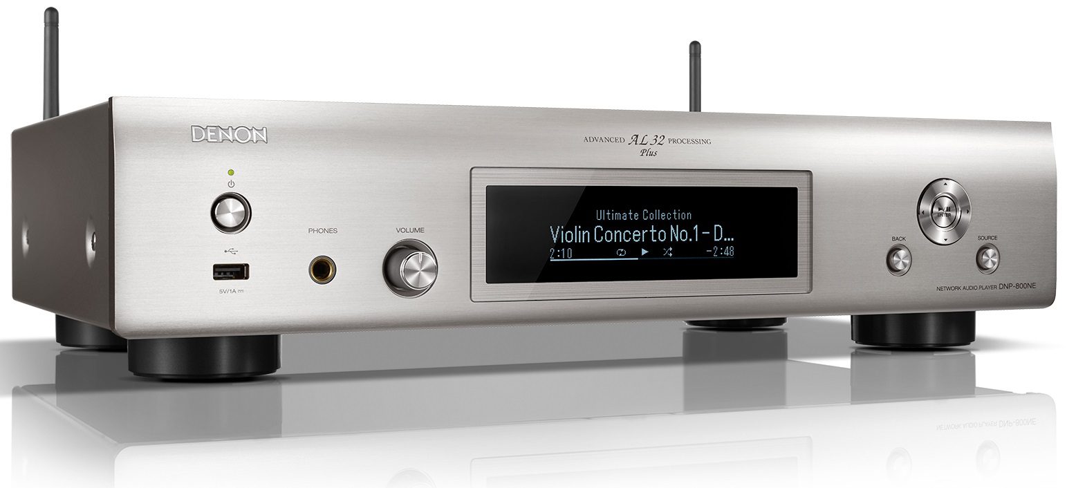 Denon DNP-800NE zilver - zij frontaanzicht - Audio streamer