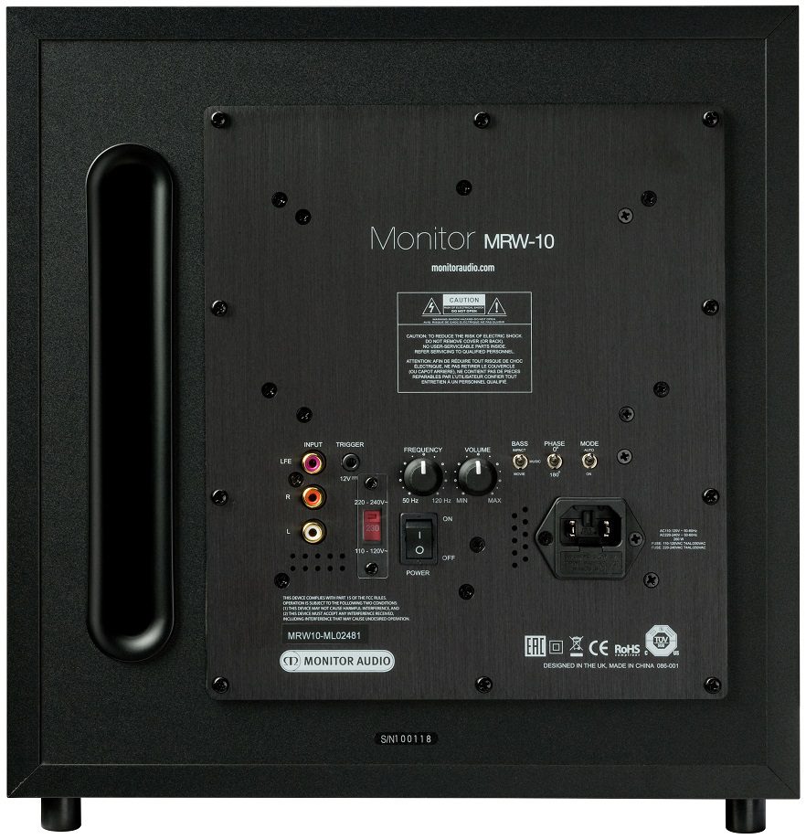 Monitor Audio Monitor MRW 10 zwart - achterkant - Subwoofer