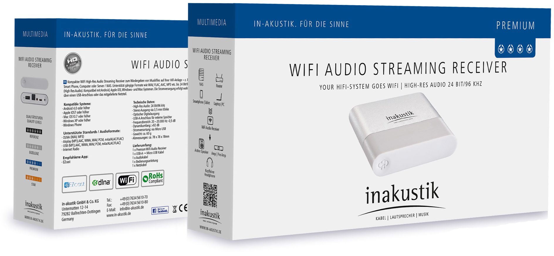 Inakustik Wifi audio streaming receiver - Audio streamer