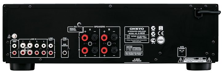 Onkyo A-9030 zwart - achterkant - Versterker