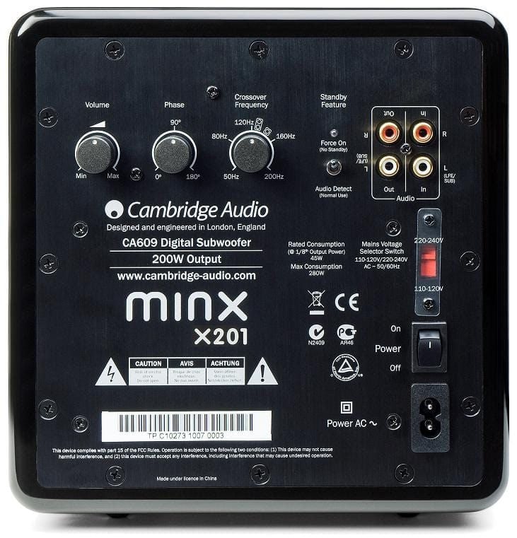 Cambridge Audio MINX X201 zwart hoogglans gallerij 112892