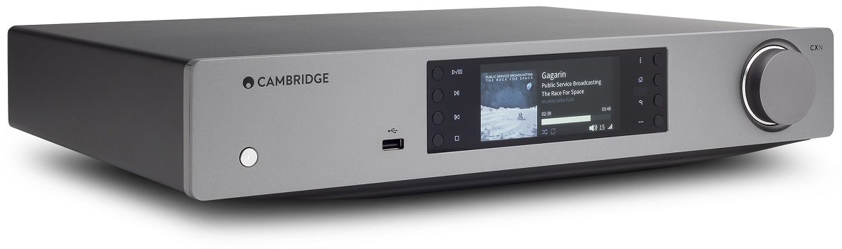 Cambridge Audio CXN V2 grijs - zij frontaanzicht - Audio streamer
