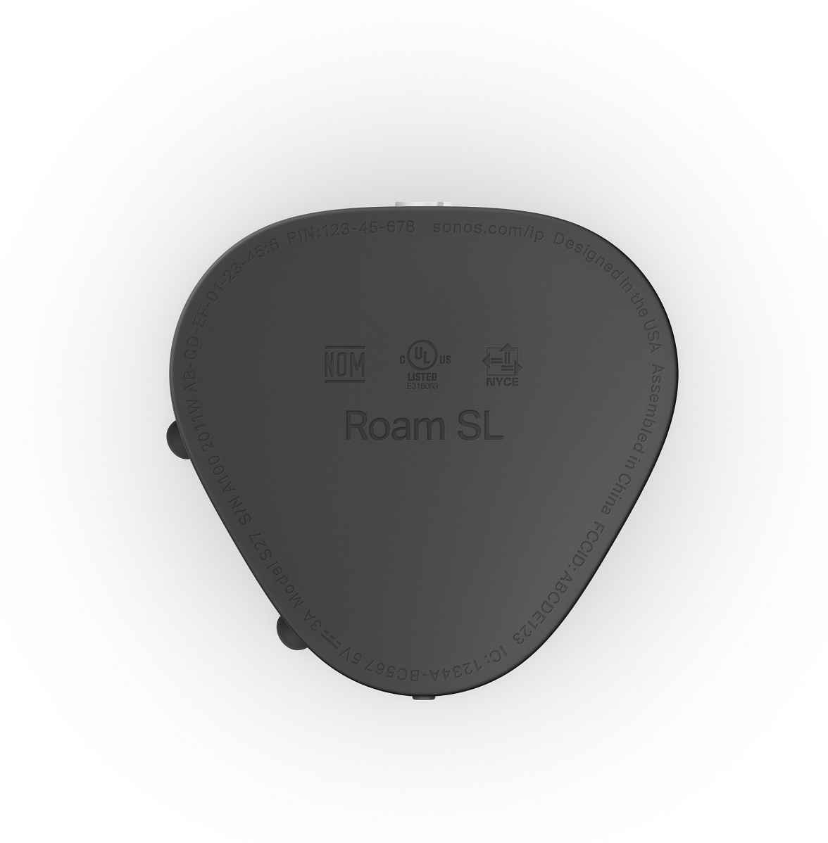 Sonos Roam SL zwart - onderkant - Bluetooth speaker