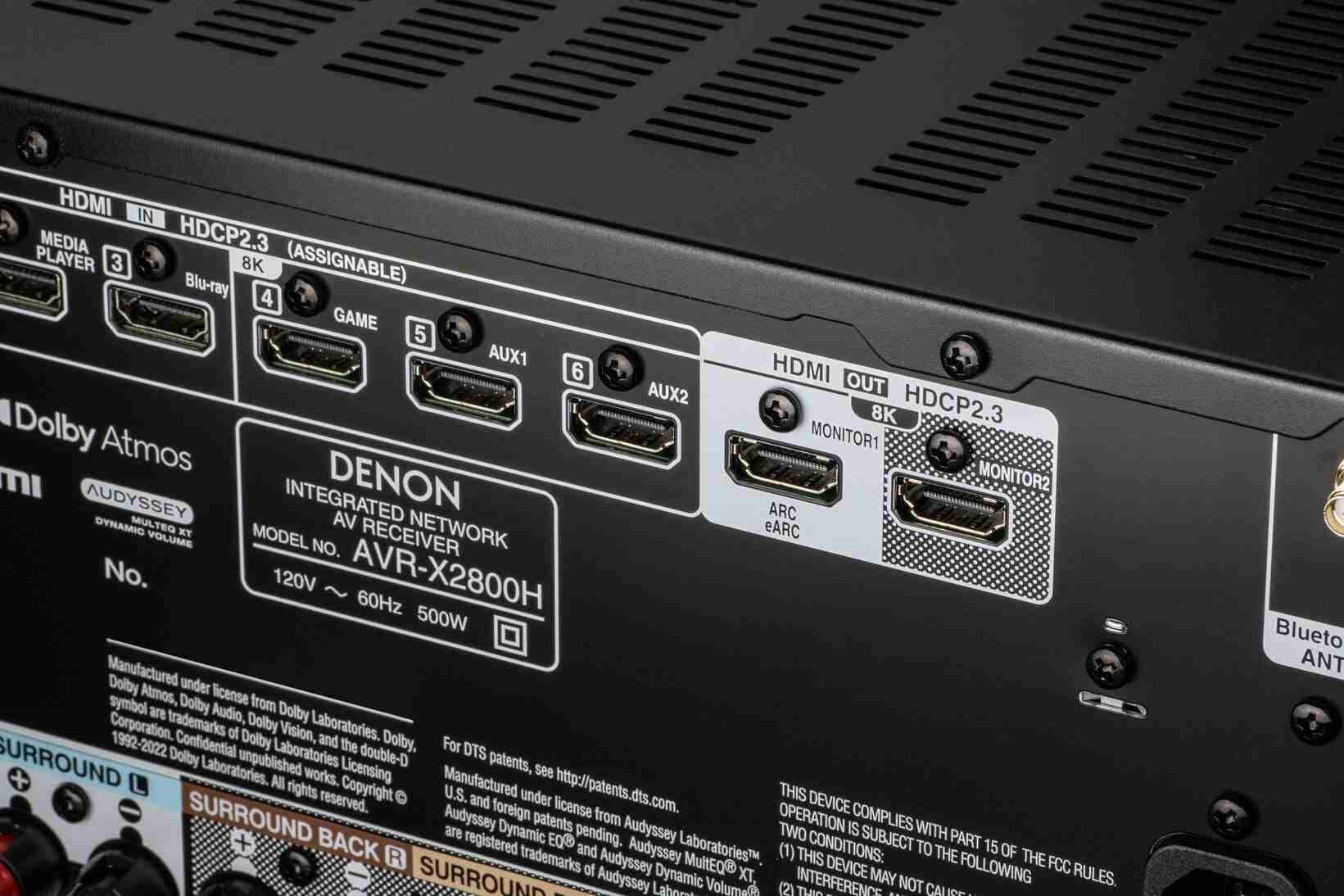Denon AVR-X2800H zwart - detail - AV Receiver