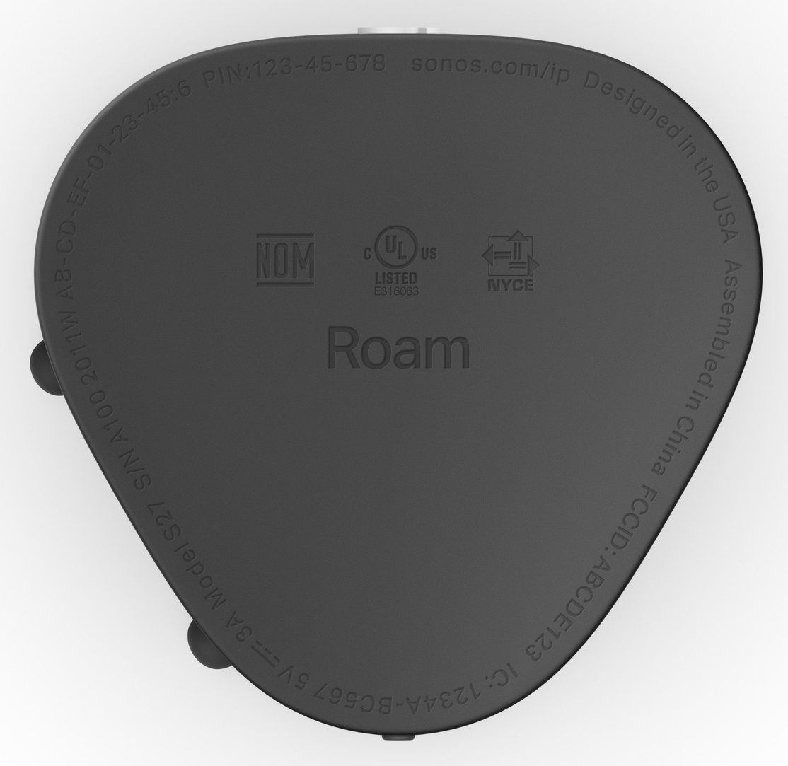 Sonos Roam zwart - onderkant - Bluetooth speaker