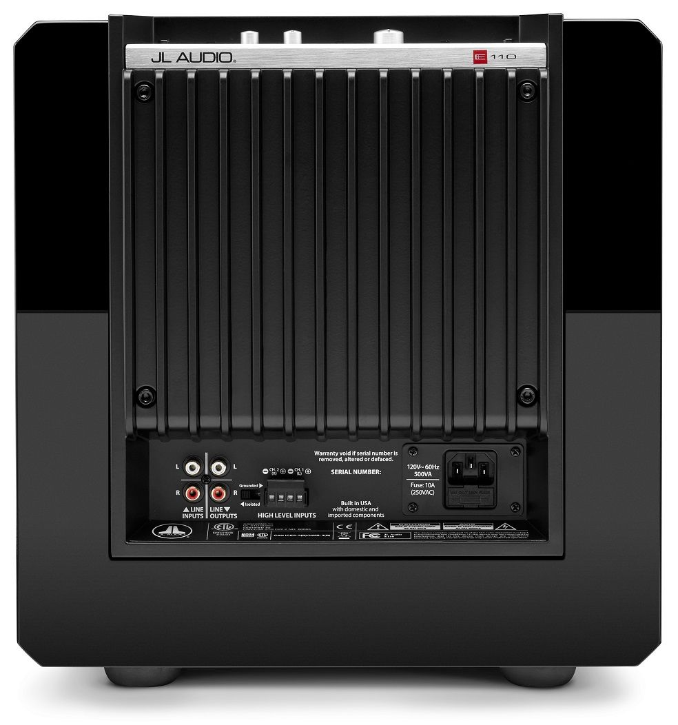 JL Audio E-Sub e110 gloss black - achterkant - Subwoofer
