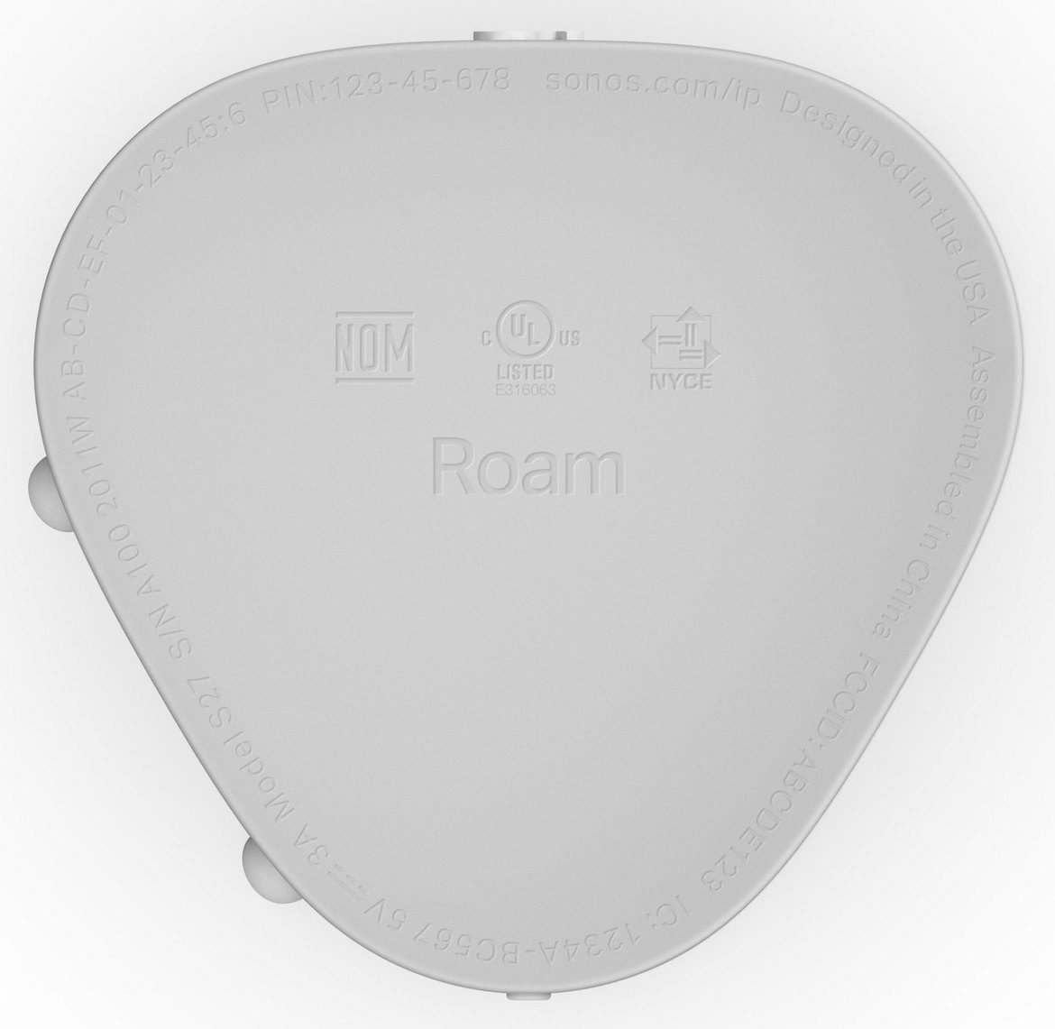 Sonos Roam wit - zijaanzicht - Bluetooth speaker