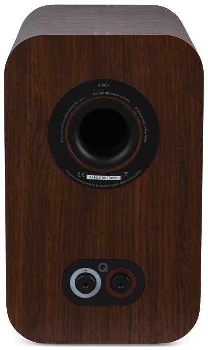 Q Acoustics 3030i walnoot - achterkant - Boekenplank speaker