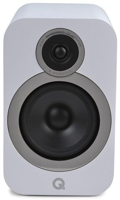 Q Acoustics 3030i wit - frontaanzicht zonder grill - Boekenplank speaker