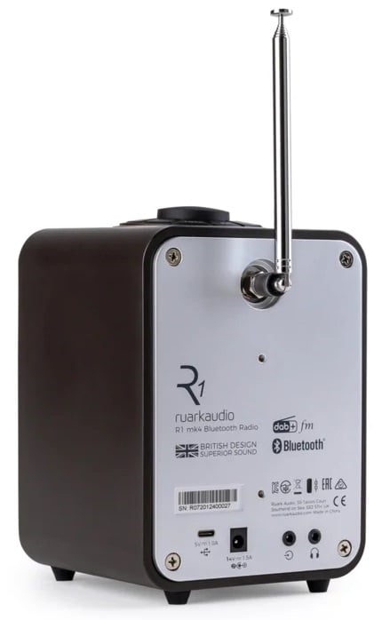 Ruark Audio R1 mk4 espresso - achteraanzicht - Radio