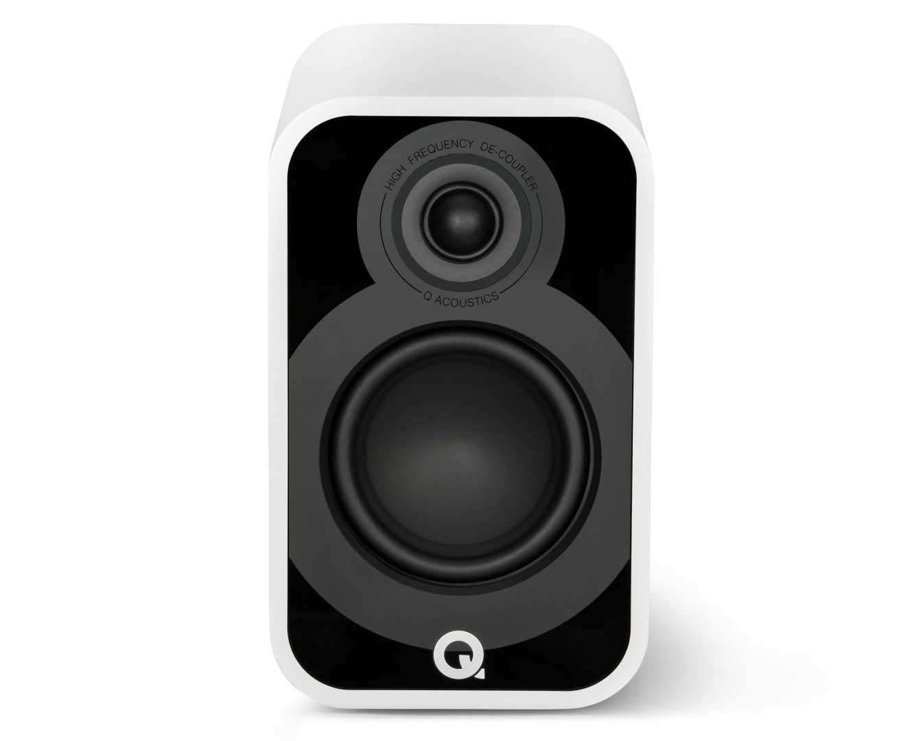 Q Acoustics 5010 wit - frontaanzicht zonder grill - Boekenplank speaker