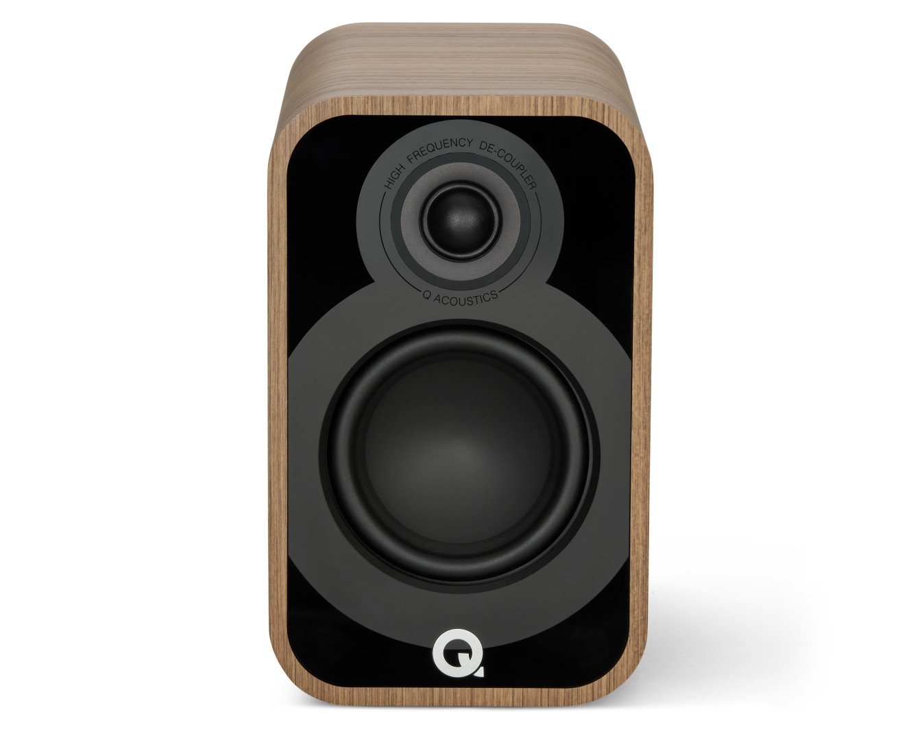 Q Acoustics 5010 eiken - frontaanzicht zonder grill - Boekenplank speaker