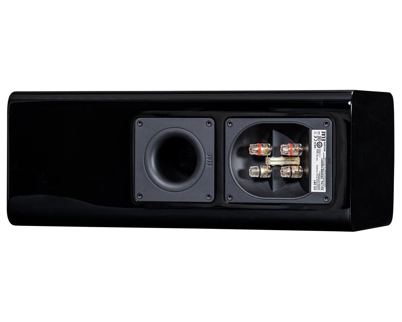Elac Solano CC281 zwart hoogglans - achteraanzicht - Center speaker