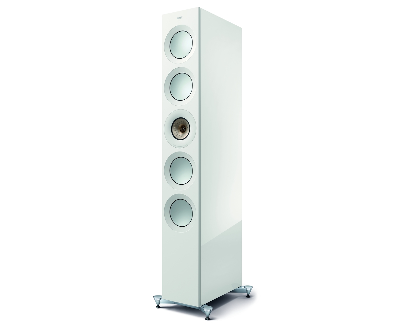 KEF Reference 5 Meta high-gloss white / champagne