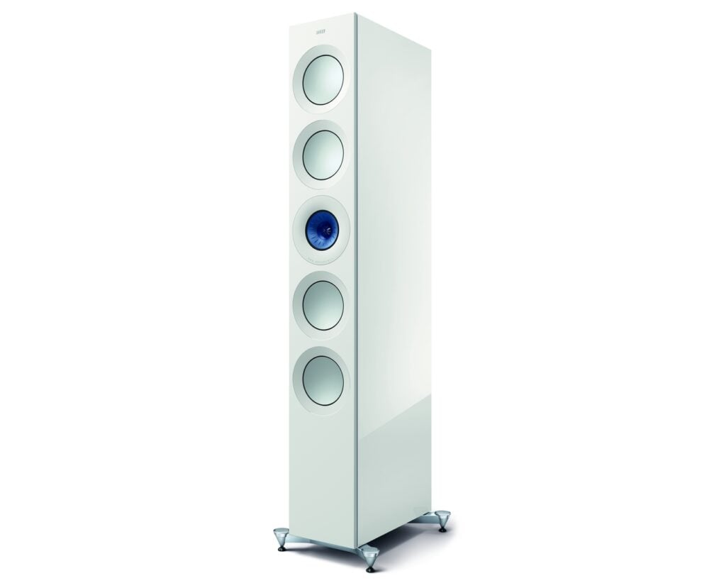 KEF Reference 5 Meta high-gloss white / blue