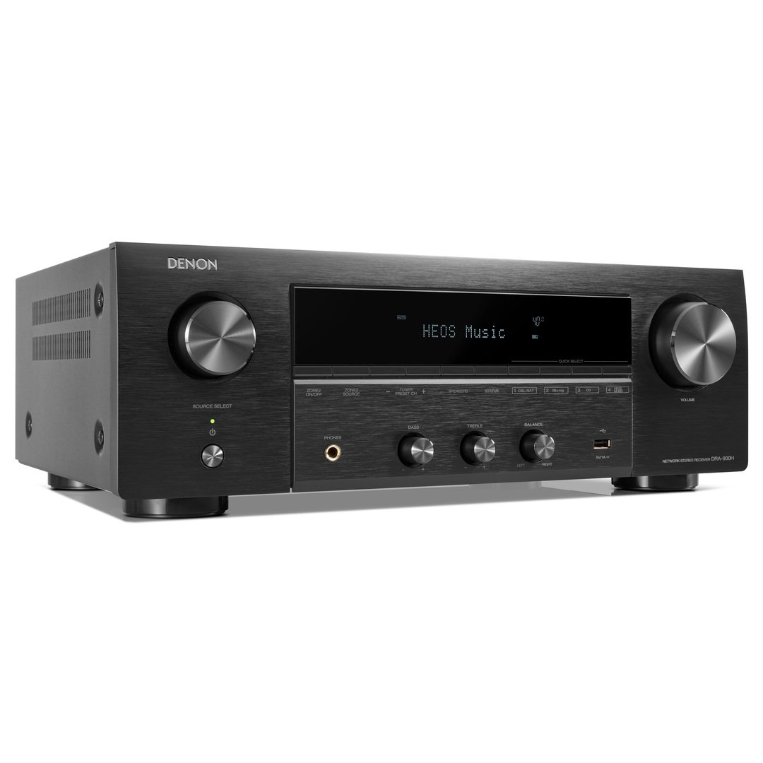 Denon DRA-900H zwart - zij frontaanzicht - Stereo receiver