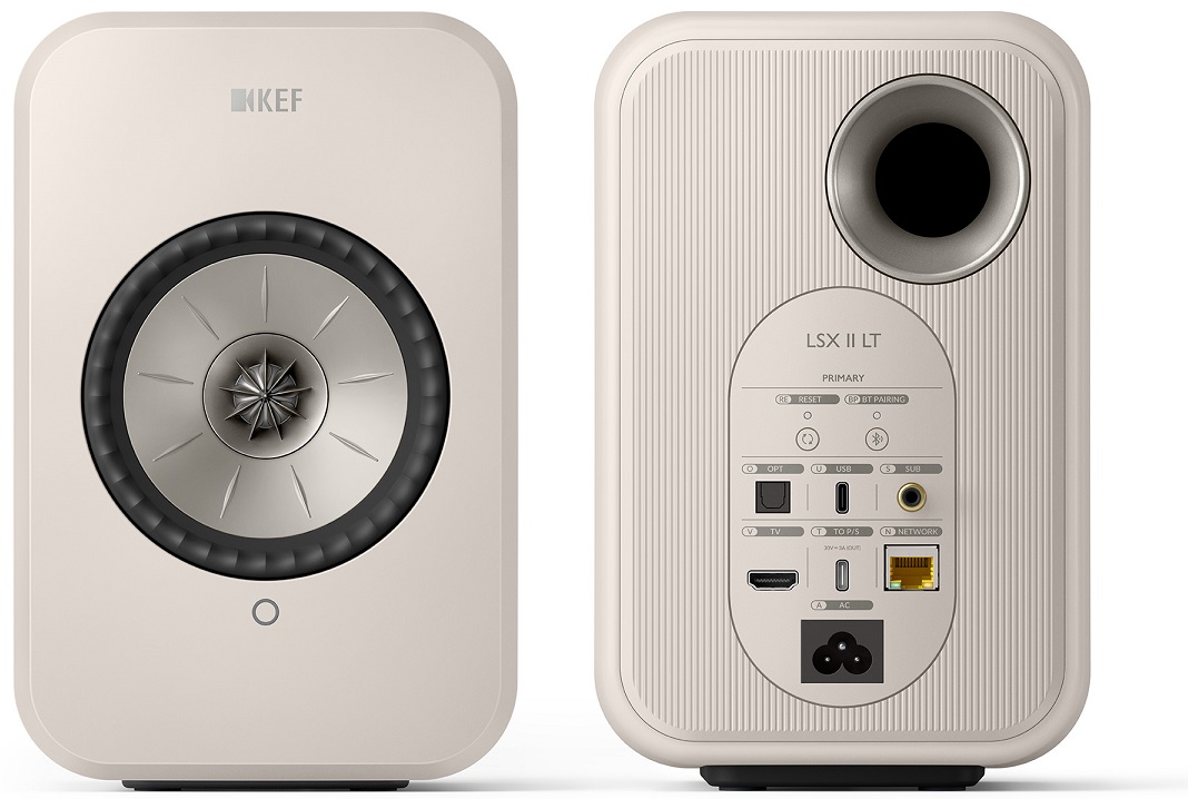 KEF LSX II LT stone white - achterkant - Wifi speaker
