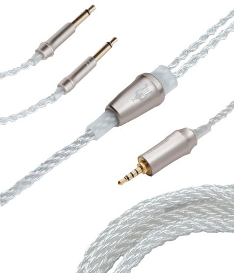 Meze 99 Series Mono 2.5mm silver upgrade cable - Koptelefoon kabel