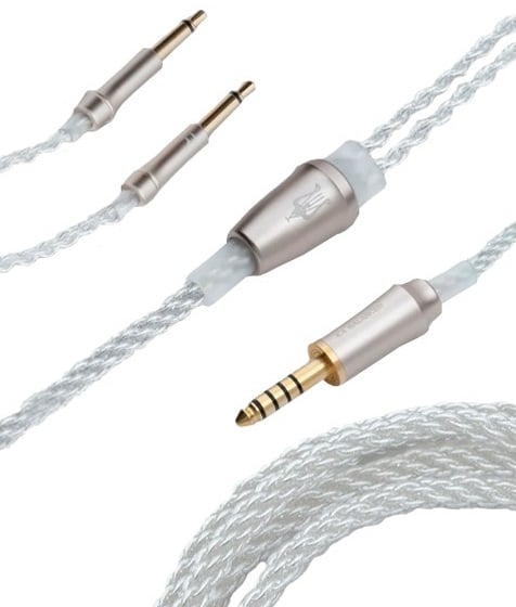 Meze 99 Series Mono 4.4mm silver upgrade cable - Koptelefoon kabel