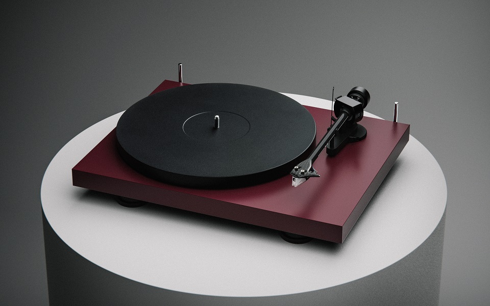 Pro-Ject Debut EVO 2 rood satijn - beauty - Platenspeler