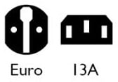 Chord Shawline Power EU C13 1,0 m. - Stroomkabel