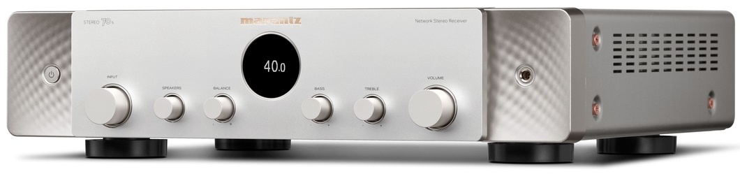 Marantz STEREO 70s zilver/goud - zij frontaanzicht - Stereo receiver