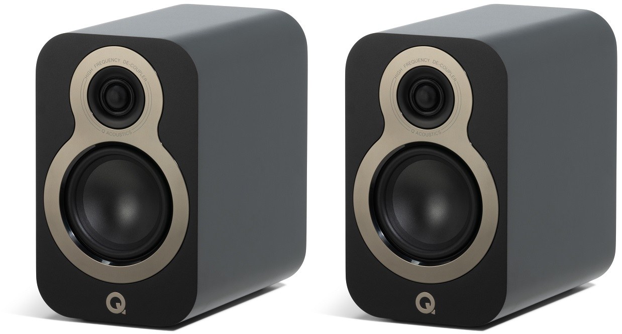 Q Acoustics 3010c zwart satijn - paar - Boekenplank speaker