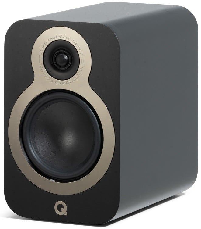 Q Acoustics 3020c zwart satijn - Boekenplank speaker