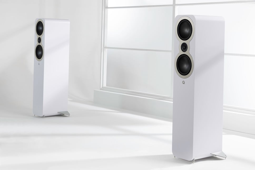 Q Acoustics 3050c wit satijn - beauty - Zuilspeaker