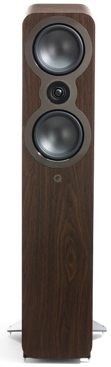 Q Acoustics 3050c rosewood - frontaanzicht zonder grill - Zuilspeaker