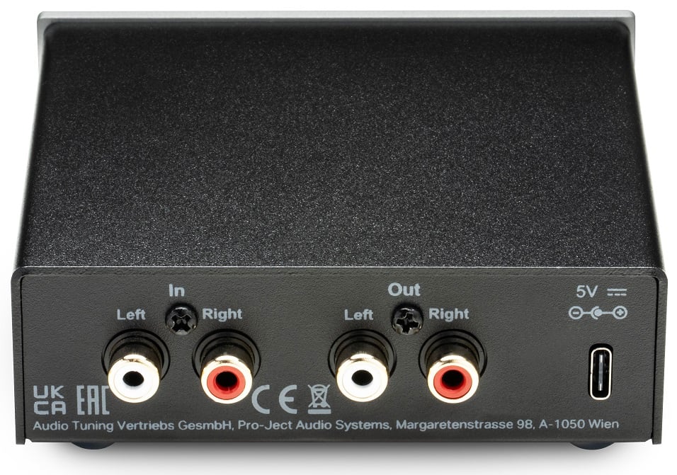 Pro-Ject Head Box E zilver - achterkant - Hoofdtelefoon versterker