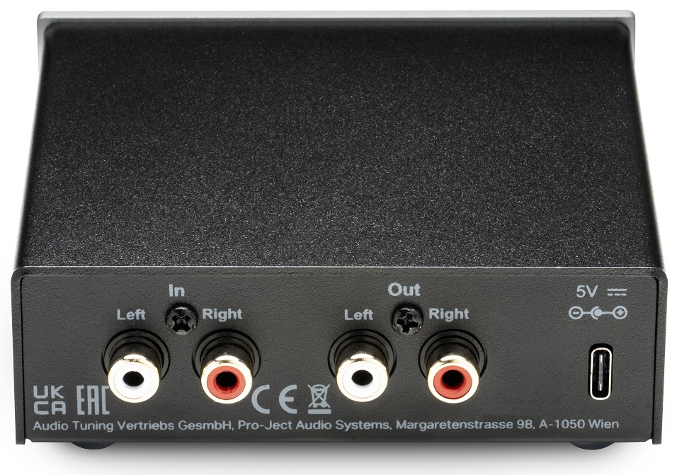 Pro-Ject Head Box E zwart - achterkant - Hoofdtelefoon versterker